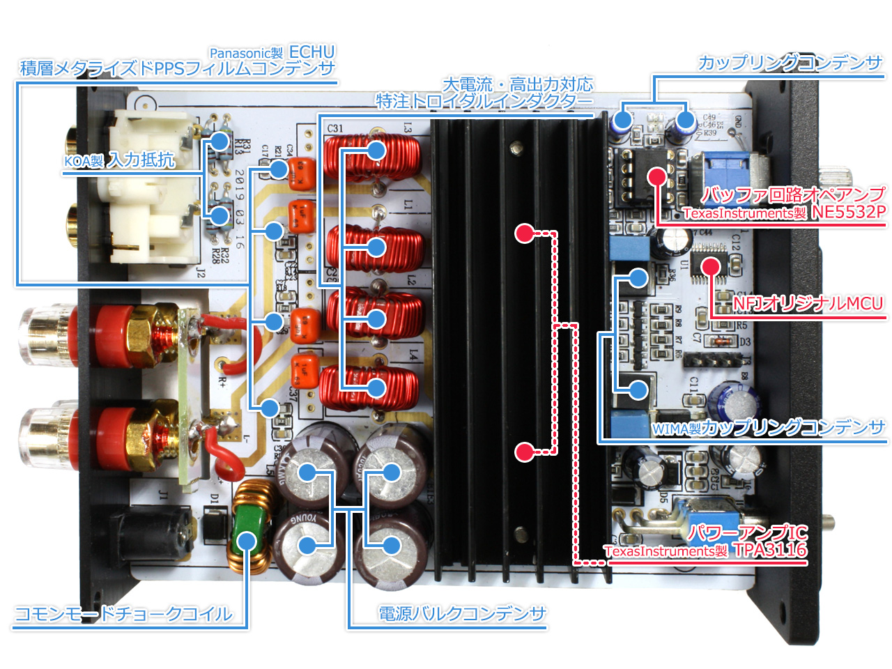 TPA3116 デジタルアンプIC搭載 デュアルモノラル構成 パワーアンプ FX-AUDIO- 『FX-1001Jx2』を新発売 | 新製品のご案内  | North Flat Japan（株式会社ノースフラットジャパン公式）